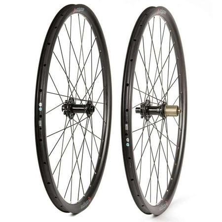 Eclypse S9 Gravel 700C Bicycle Wheelset - 700C / 622, Holes: F: 28, R: 28, 12mm TA, F: 100, R: 142, Disc Center Lock, (Best Gravel Disc Wheelset)