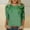 Green, variant on Ichuanyi Womens Shirts , Women's Spring Printed Mid Length Long Sleeves Casual Tee Tops T Shirt
