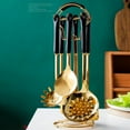 thumbnail image 4 of Juego de 7 utensilios de cocina con soporte giratorio. negro, 4 of 8