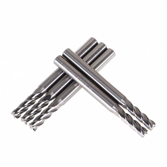waltyotur 5Pcs 5/32 Inch Carbide Square End Mill 4 Flute 30 Degree CNC Square Nose End Mill