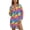 Abstract Palm Tree Tie-dye Print, variant on Swimsuit Coverup for Women T-Shirt Dress with Pockets Beach Button Up Shirt Women Bikini Coverups Hawaii Fashion Beachwear Vacation Clothes, Blue Tropical Palm Tree Hibiscus Print, 3XL