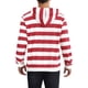 thumbnail image 3 of SUÉTER DE RAYAS PARA HOMBRES INSPIRE CHIC, CON BOLSILLO FRONTAL, CAPUCHA CON CORDÓN, MANGAS LARGAS, PULLOVER, SUDADERAS L Rojas y Blancas, 3 of 6
