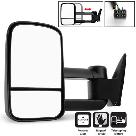 Chevy Side Mirror - Fits 1988-1998 Chevy GMC C/K 1500 2500 3500 Power Towing Driver Left Side Mirror