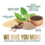 Ashwagandha Supplements - Premium Ashwagandha Capsule for Women & Men, Natural Antioxidant Support Ashwa Root Extract, Extra Strength Calm Support with Black Pepper, Vegan - USA Bottled, 180 Capsules
