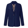 thumbnail image 1 of Gibobby Blazer de mujer elegante Chaquetas elegantes para mujer chamarra de solapa con muescas chamarra de hombro traje de trabajo(Azul,M), 1 of 4