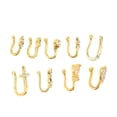 thumbnail image 3 of Faux Nose Rings, 9 Pcs Fake Nose Rings Comfortable Shiny Smoothing  For Daily Wear Gold, 3 of 8