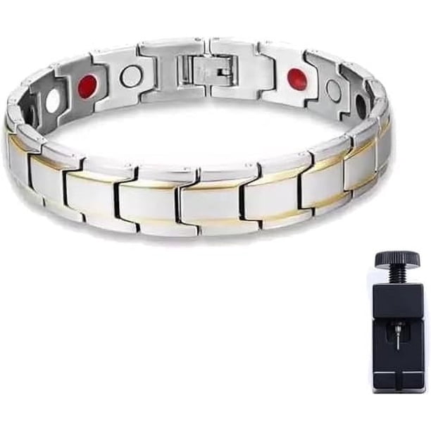 Pulsera magnética de acero inoxidable para la salud y la práctica de yoga