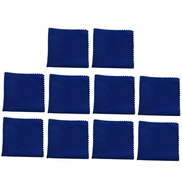 100 Pcs Lingettes pour Verres Colorées Élégantes Différentes Résistantes à l'Usure Design Unique Apparence Exquise Chiffon de Nettoyage Distinctif 294C Bleu 15*15CM