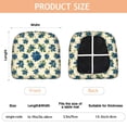 thumbnail image 3 of Blue Floral Pattern Seat Covers for Dining Room Chairs Set Of 4,Stretch Printed Washable Chair Seat Cover with Elastic Ties and Button,Removable Waterproof Couch Cushion Covers, 3 of 6