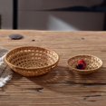 thumbnail image 4 of Japanese Style Rattan Storage Tray  Baskets Tray Wicker Bread Fruit Food, 4 of 5