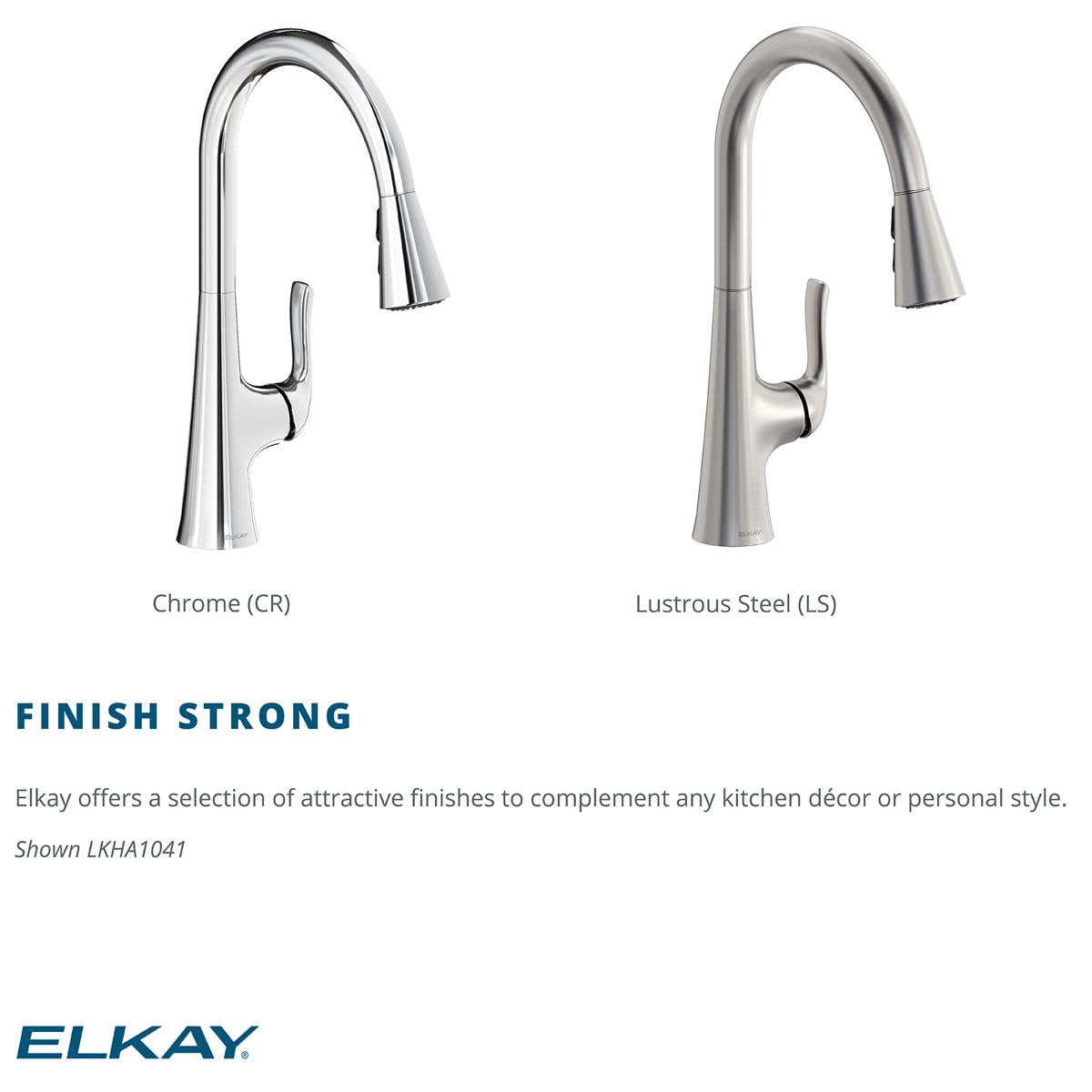 Elkay Harmony Single Handle Pull-Down Kitchen Faucet, Forward Only Lever, Chrome - LKHA1041CR