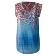 thumbnail image 4 of Fridja Femmes Casual V-Cou Imprimé Top Chemisier Sans Manches Camisole, 4 of 9