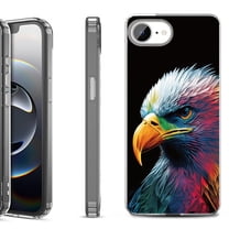 Shockproof Protective Phone Case for iPhone 16e, by OneToughShield - Geometric Eagle