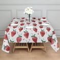 thumbnail image 3 of Strawberry Plants Fruit Watercolor Square Tablecloth,Waterproof Square Table Cover,Wipeable Spillproof Washable Table Cover for Home Kitchen Party Decor 42"X42"(107x107cm), 3 of 6