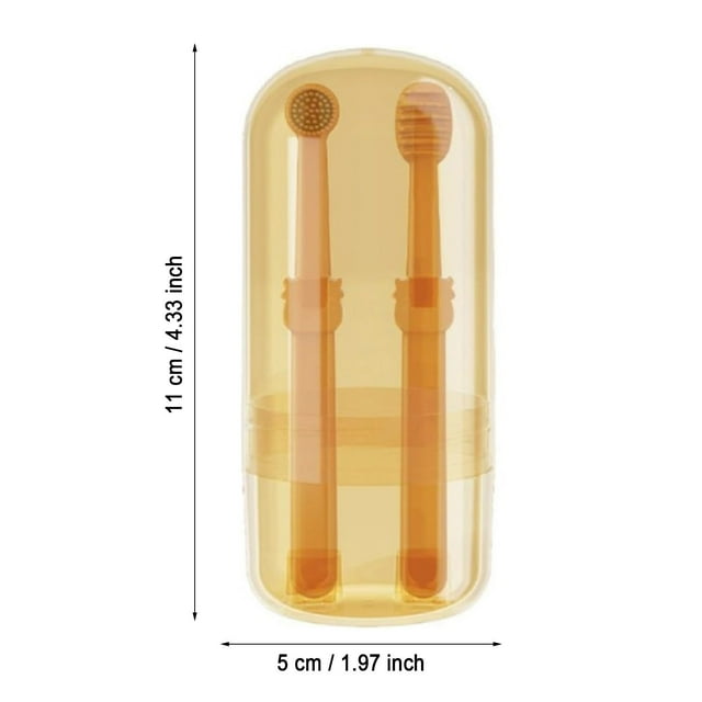 2 Pairs Dog Toothbrush Flexibrush Pet Toothbrush With Tongue Scraper Soft& Durable Pet Silicone Toothbrush Small Dog Toothbrush 360º Pet Toothbrush Head Soft Silicone