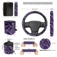 thumbnail image 4 of HUIACONG Purple Spider Web Bat Car Seat Covers Full Set 14 Pcs Universal Halloween Automotive Interior Decor with Steering Wheel Cover Seat Belt Pads Armrest, Anti-Slip Washable, 4 of 7