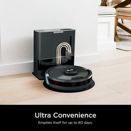 Shark - Matrix Plus 2in1 Robot Vacuum & Mop with Sonic Mopping, Matrix Clean, Home Mapping, HEPA Bagless Self Empty, WiFi - Black
