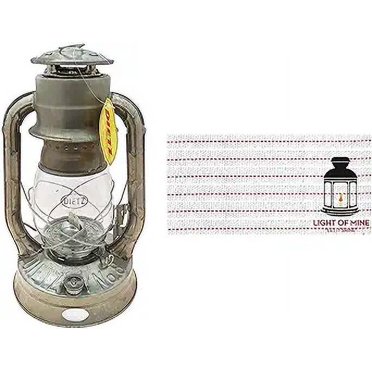 Dietz #08 Air Pilot Oil Lantern Replacement Kit - Includes Glass Globe, Burner, And 100% Cotton Wick Strips