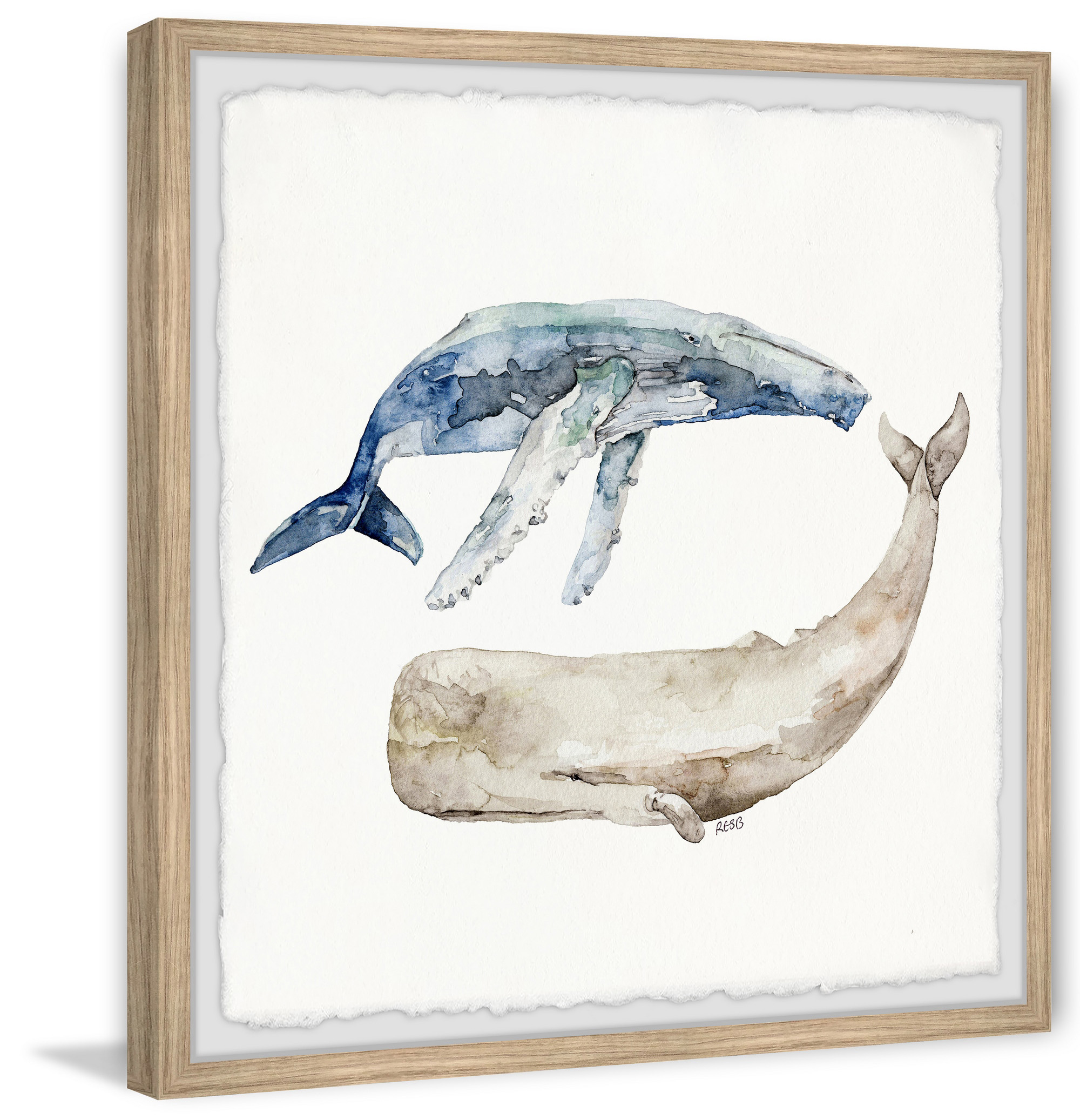 Marmont Hill Whale Duo by Rachel Byler Framed Wall Art
