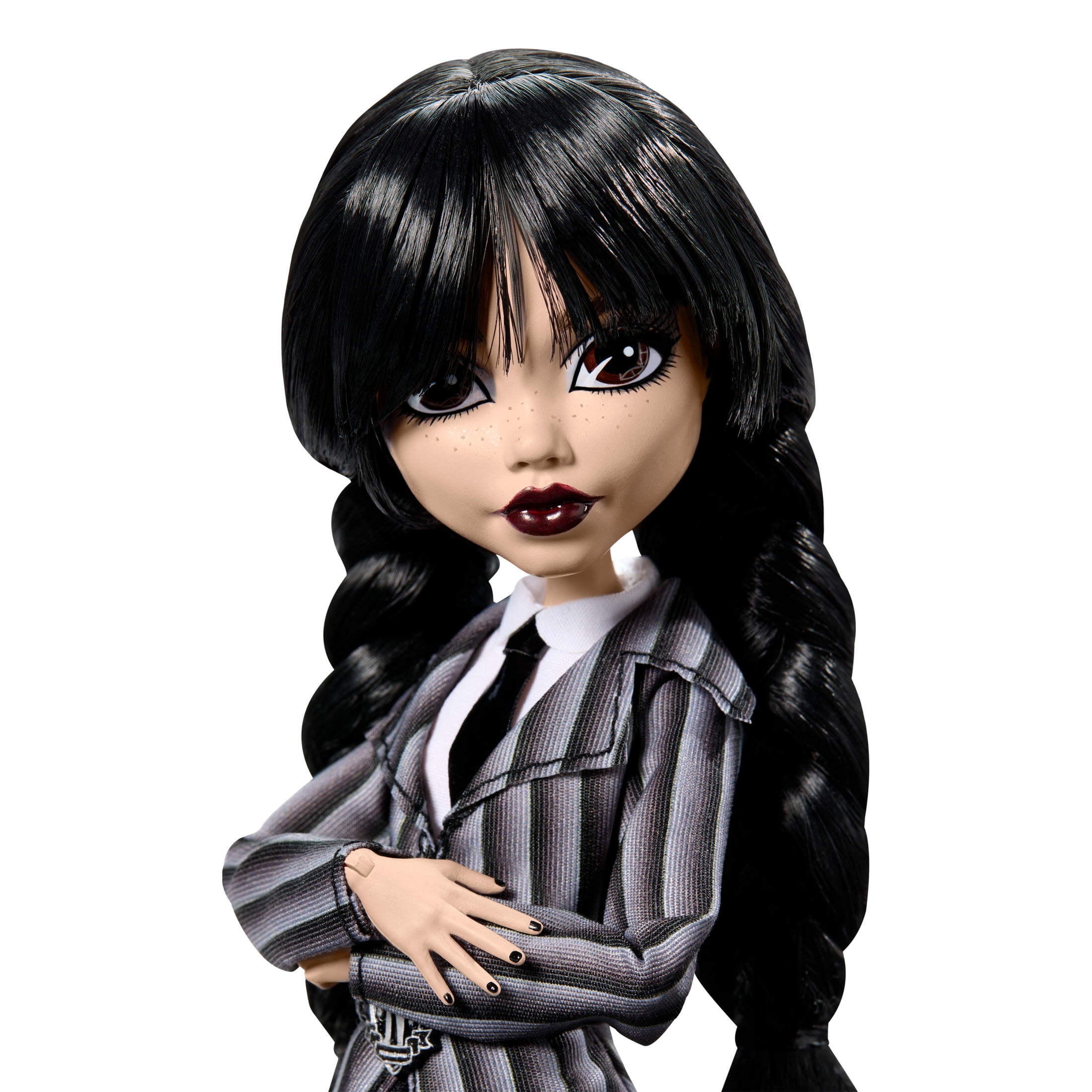 Monster High Wednesday Collectible Doll, Wednesday Addams in Nevermore Academy Uniform with Thing  (图3)