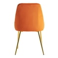 thumbnail image 5 of MOJAY Velvet Dining Chairs with Golden Legs, Set of 2, Orange, 5 of 9