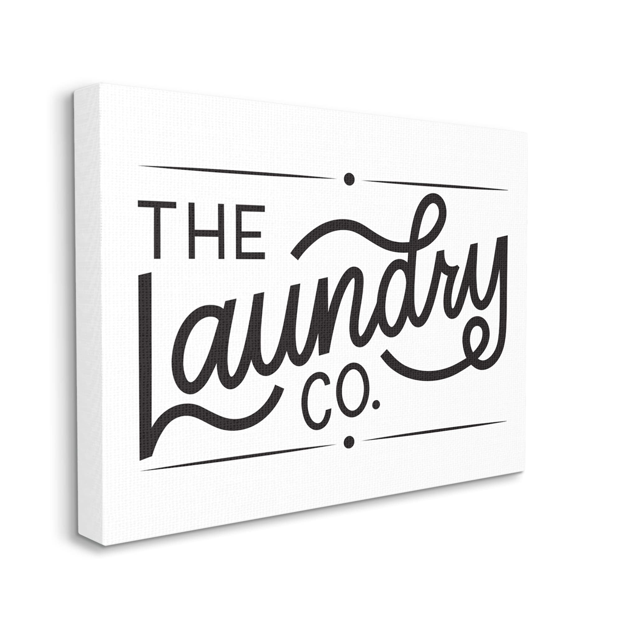 Stupell Industries Laundry Co. Bold Cursive Typography Sign,40 x 30, Design by Jalynn Heerdt