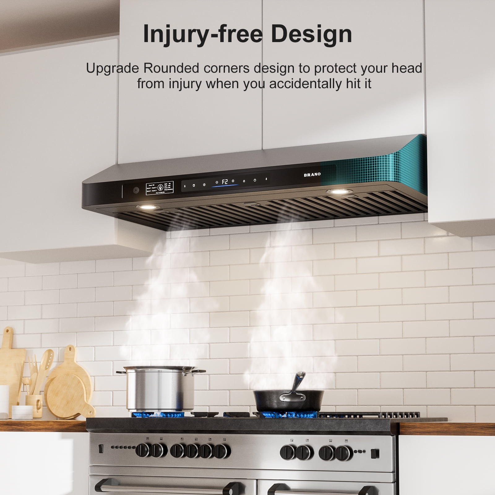 30 In. 900 CFM Ducted Under Cabinet Range Hood In Black Stainless Steel With Dishwasher Filter