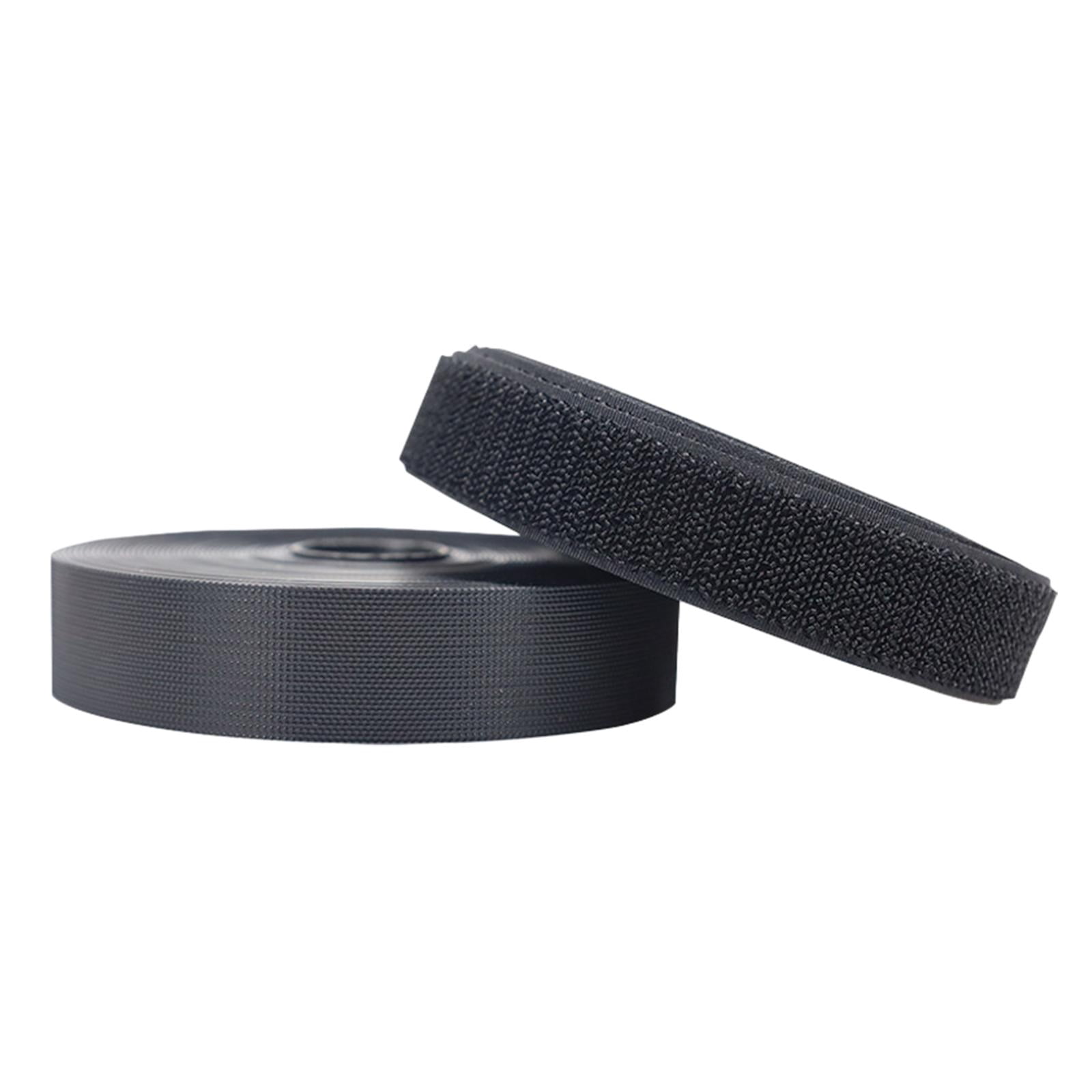 Wxqbjtam Sew on Hook and Loop Strips Fastener Sewing Fasteners 25 Meters Sewing Fastening Black 20mm
