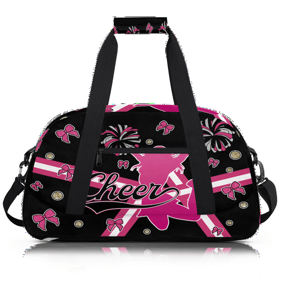 Herdesigns Cheerleader Bags Overnight Duffel Bags Cheer Pink Sport Gym Bag Travel Bag Travel Waterproof Weekender Bag Carry On Travel Tote Bag Dance Bags