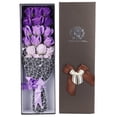 thumbnail image 2 of Fake Flowers, Simulation Flowers, Rose Bouquet Gift Box, Rose Bouquet, Restaurant For Home 18Pcs Gradient Purple + Box, 2 of 8