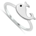 thumbnail image 4 of Cute Blue Whale Water Spout Animal Ring .925 Sterling Silver Band Jewelry Female Male Unisex Size 10, 4 of 4