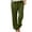 Army Green, variant on HomeGardon,Linen Pants Women Fashion Casual Solid Color Elastic Loose Pants Straight Bound Feet Trousers Pants,S-XXXL