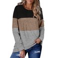 thumbnail image 1 of Moda mujer verano camiseta manga larga casual patchwork top blusa Fridja  hj1914, 1 of 7
