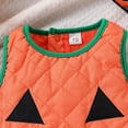 thumbnail image 7 of MEZZALL Toddler Baby Girl Boy Halloween Outfits Sleeveless Pumpkin Romper Ruffle O-Neck Bodysuit Onesie Jumpsuit Cute Halloween Clothes Trendy Clothing, 7 of 7