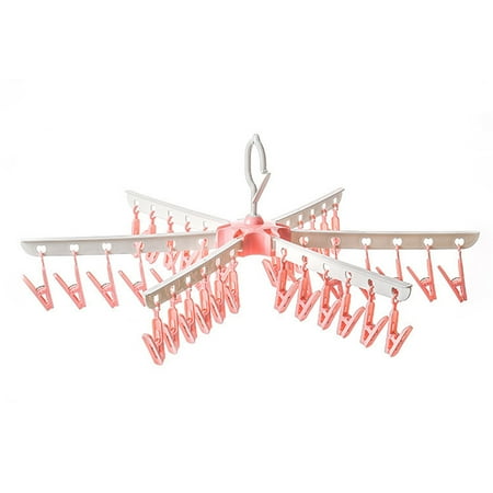 

Sofullue Umbrella Shape Foldable Clothes Hanger 360 Degree Rotation Hanging Rack for Socks Bras Underwear Laundry Multifunction