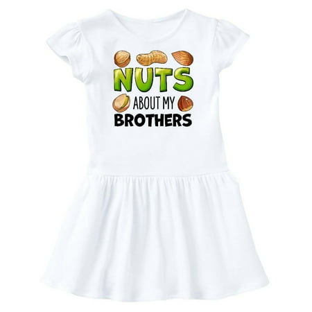 

Inktastic Nuts About My Brothers Peanut Almond Pistachio Gift Toddler Girl Dress