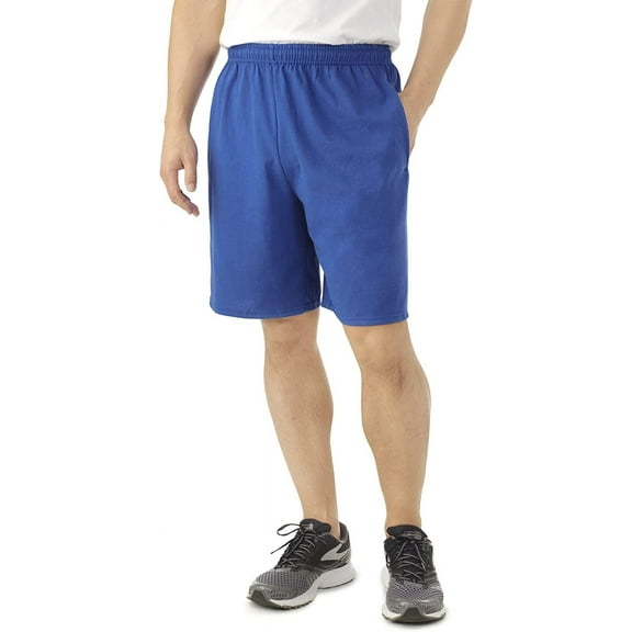 Fruit of the Loom Men's Jersey Short with Side Pockets Large, True Royal