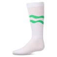 thumbnail image 4 of MeMoi Girls "Double Wave" Ribbed Cotton-Blend Knee High Sock - Girls - Female, 14, Magenta, 4 of 10