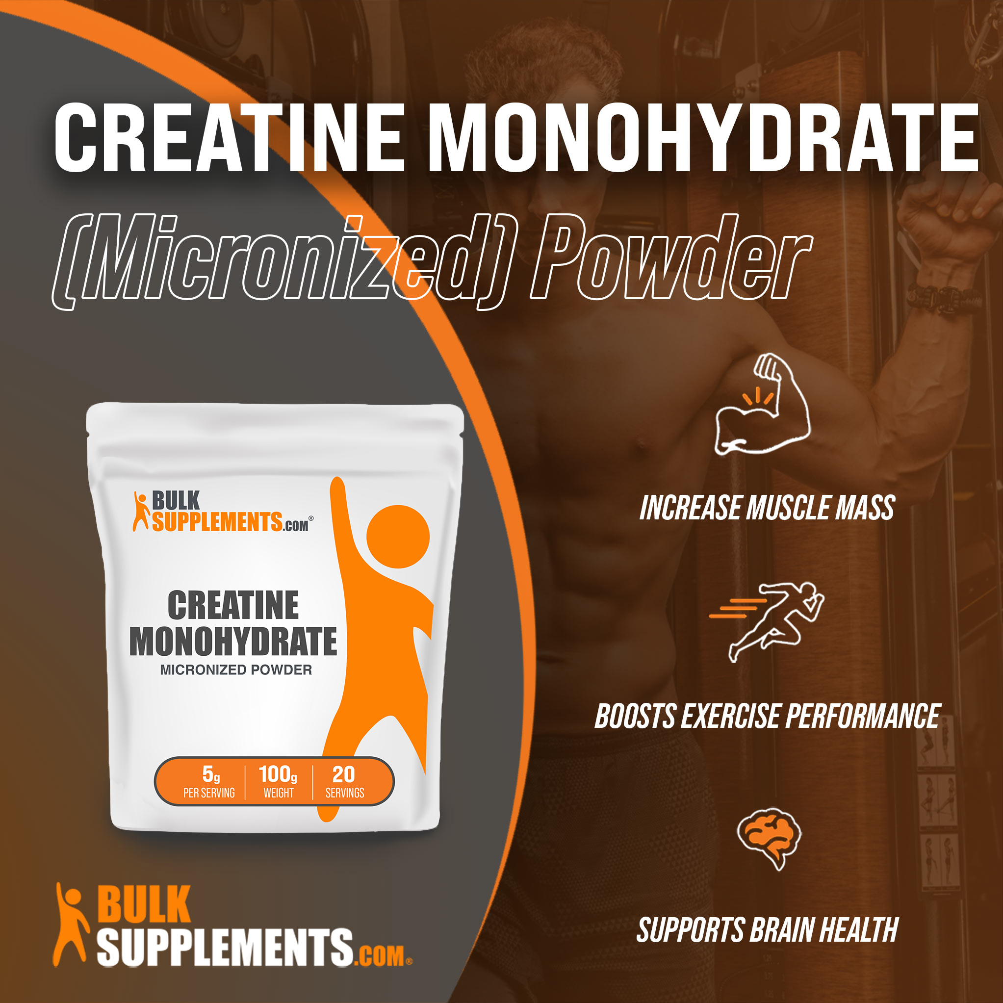 Creatine Monohydrate (5 Grams) 100 Serving – Panda Supps