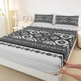 thumbnail image 3 of jejeloiu Aztec Triangle Rhombus Twin Sheet Sets,Gray Black Bedding For Teens Kids 3pcs, 3 of 7