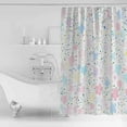 thumbnail image 4 of Colorful Flowers Shower Curtains for Bathroom Waterproof Fabric Bath Curtains Decor Bath Tub Curtain Polka Dots Spring Minimalism Art Decorative Shower Curtain Sets with 12 Hooks, 72x72 Inch, 4 of 6