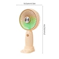 thumbnail image 3 of SSZMDLB Handheld Fan USB Rechargeable Portable Mini Fan, Personal Cooling Fan for Outdoor Travel Office Teen, Rechargeable Small Fan with Base, Quiet Battery Operated Desk Fan, 3 of 6