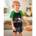 thumbnail image 3 of Fiodrimy Boys Pajamas Toddler Boys Summer Pajamas Dinosaur 2 Piece Short Sleeves Boy Pjs Kids Sleepwear Size 3-8 Years, 3 of 7