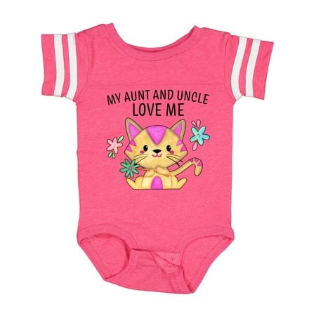 

Inktastic My Aunt and Uncle Love Me with Cute Kitten and Flowers Gift Baby Boy or Baby Girl Bodysuit