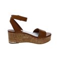 thumbnail image 2 of Franco Sarto Womens Presley Leather Ankle Strap Wedge Sandals, 2 of 3