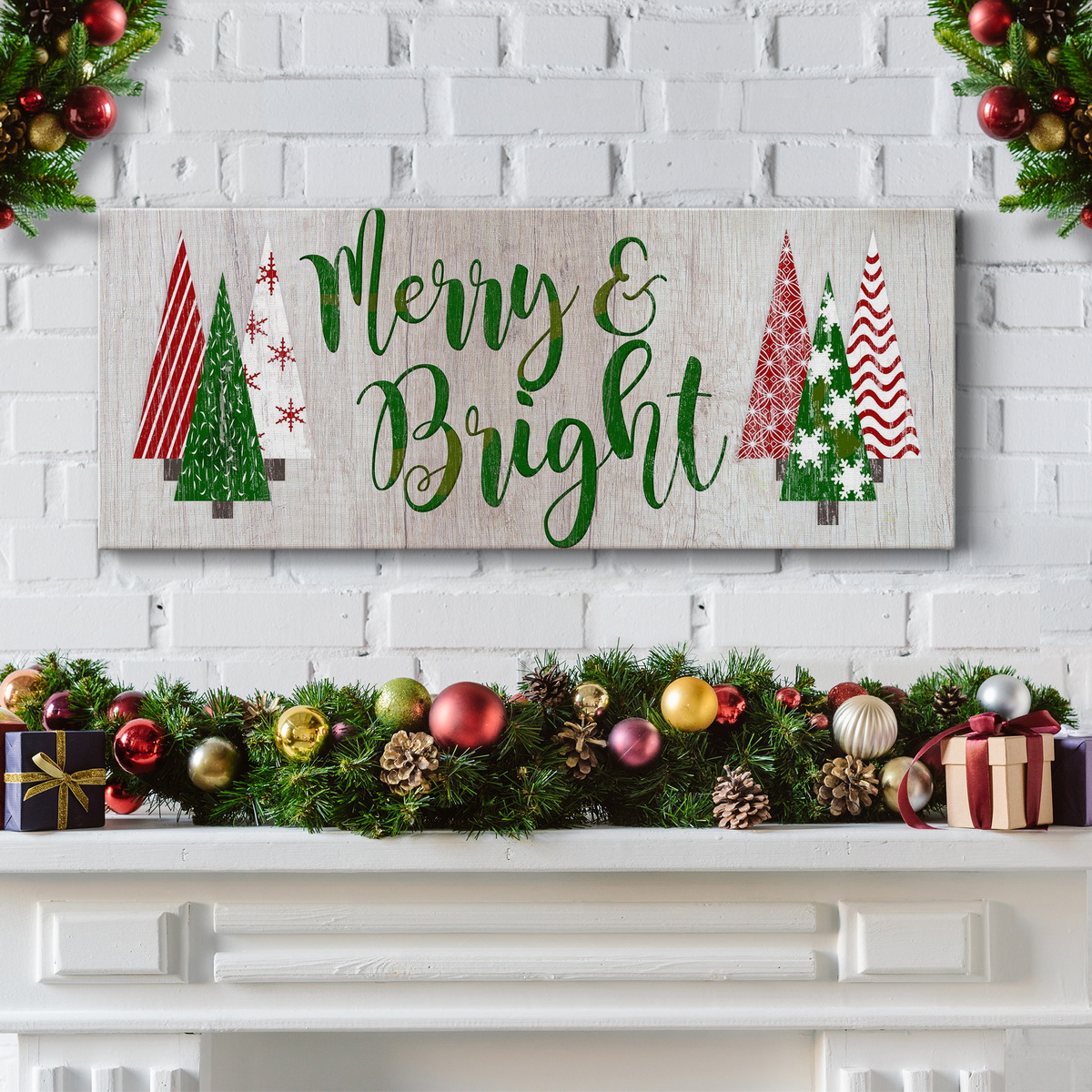 Merry & Bright Premium Gallery Wrapped Canvas - Ready to Hang