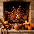 thumbnail image 5 of Thanksgiving 27.56 Inch Artificial Red Greenery 9-Fork Branch Insertion stems Faux Plastic plants for Vase Pot Landscape Flower Arrangements, 5 of 7