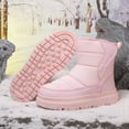 thumbnail image 6 of newwalpole Toddler Snow Boots Boy Girl Water Resistant Outdoor Kid Winter Warm Fashion Fleece Lined and Thickened Boots Pink for Size 2, 6 of 9