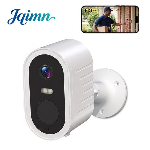 Jqimn 2K Security Cameras Wireless Outdoor, 2.4G&5G WiFi Battery Powered Camera for Home Surveillance, AI Motion Detection, Spotlight & Siren Alarm, Color Night Vision, 2-Way Audio, Waterproof