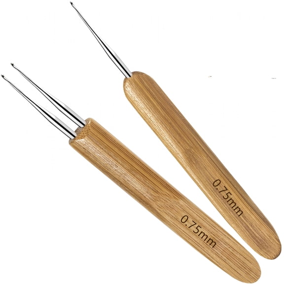 EXLEAF Dreadlock Crochet Hook Tool,2 Pcs Crochet Needle Interlocking Tool for Locs,0.75 mm Needle Weaving Crochet,Hair Locking Tool for Braid Craft